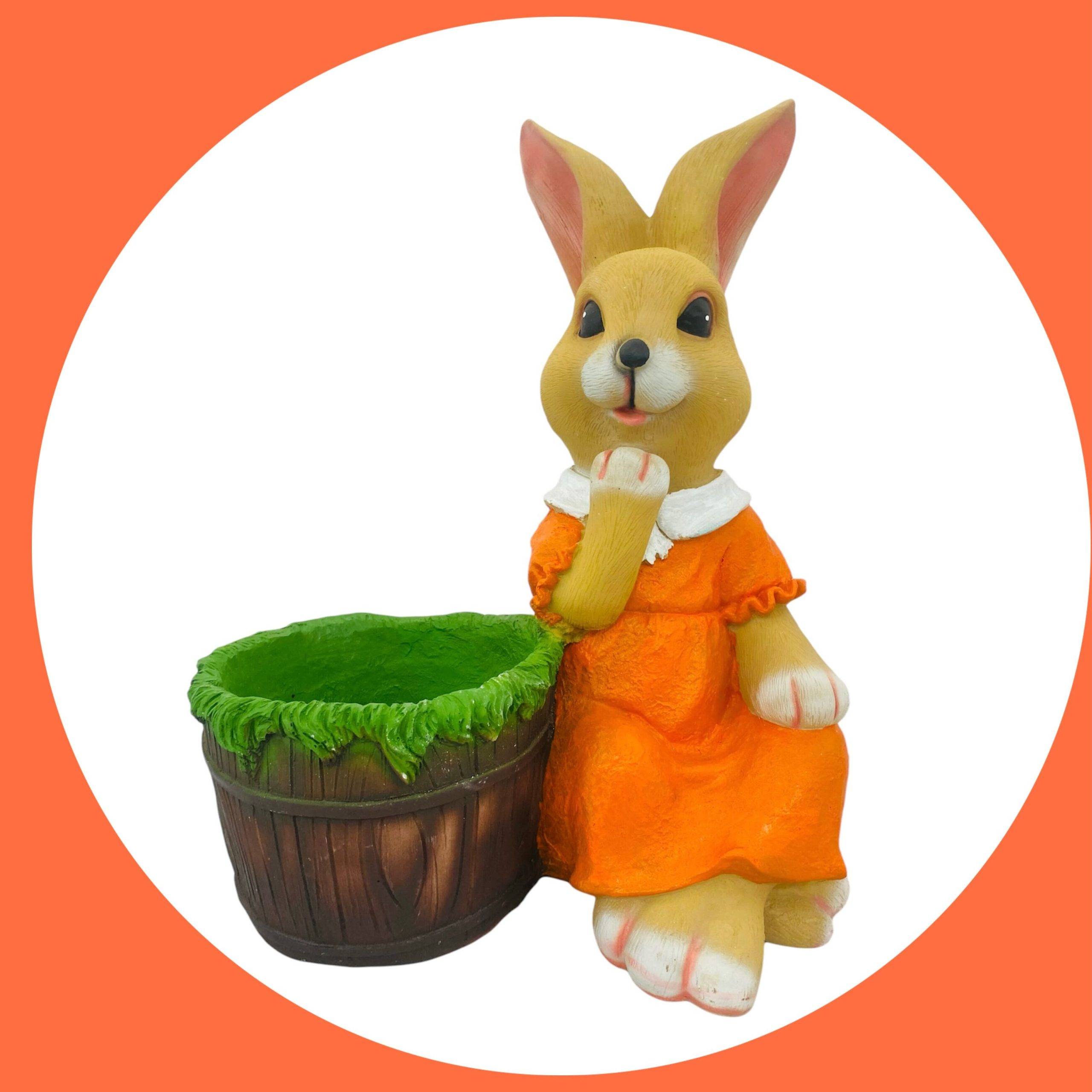 Big Resin Pot in rabbit design